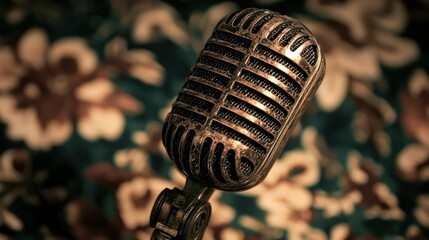 Poster - A podcast logo with a vintage microphone icon, paired with elegant script text.