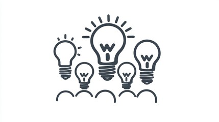 Poster - A professional icon set in a thin-line style, focusing on business themes like leadership and innovation.
