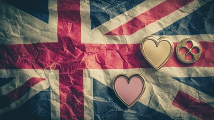 Poster - A professional International Womenâ€™s Day UK design with the Union Jack and symbols of equality.