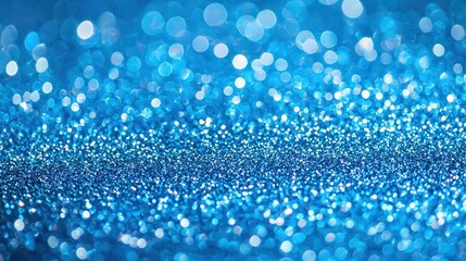 Poster - A radiant bright blue background with small sparkling highlights scattered across