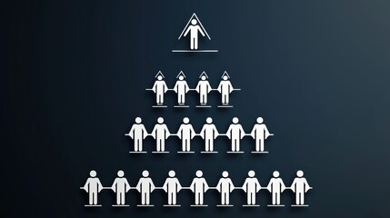 Aufkleber - A scalable collection of icons representing hierarchy, teamwork, and growth, tailored for corporate branding