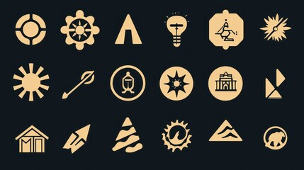 Poster - A scalable vector set of solid icons, focusing on clarity and boldness in design