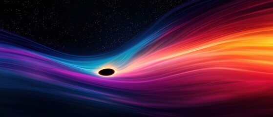 Wall Mural - Gravity Hole Pull Concepts. Colorful abstract representation of a black hole in space.