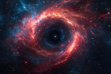 Wall Mural - Gravity Hole Pull Concepts. Cosmic swirl of vibrant colors in a deep space scene.