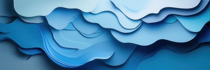 Aufkleber - Modern paper art background showcases abstract layered cut outs evolving into pixelated shapes for digital democracy Generative AI