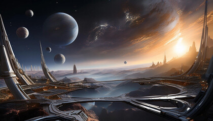 abstract futuristic space design, background