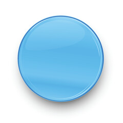 Wall Mural - Glossy Blue Button Icon Design