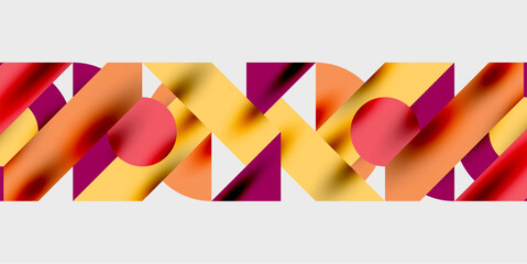 Poster - Modern abstract background featuring circles, lines, and triangles in a dynamic geometric composition. Perfect for stylish, tech, or creative-themed designs