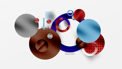 Poster - Abstract background - layered geometric shapes with smooth gradients and transparency
