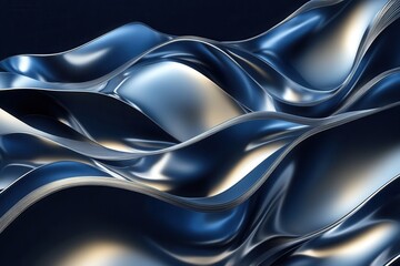 Poster - Dynamic 3D wave structures create a sophisticated background for political discourse Generative AI