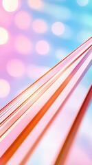 Poster - Abstract Pastel Background with Converging Lines and Bokeh