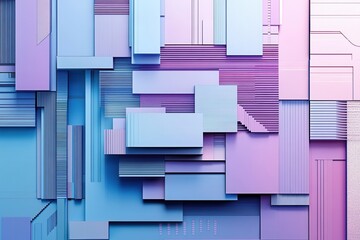 Poster - Futuristic layered paper art against a digital grid in cool tones representing cyber politics and digital rights Generative AI