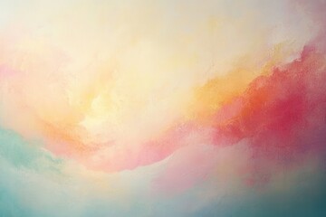 Aufkleber - Serene abstract background showcasing the soft colors of dawn with pastel clouds and a gentle glow of hope Generative AI