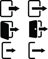 Poster - Logout icon. Sign out symbol. Exit sign. flat style.