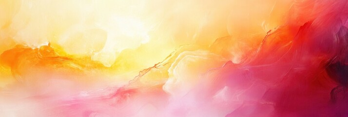 Aufkleber - Hopeful sunrise colors blend softly in pastel clouds creating a gentle glow in the early morning sky Generative AI