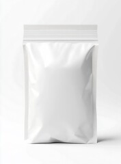 Poster - Plain White Sealed Packaging Bag for Product Mockup and Branding Display : Generative AI