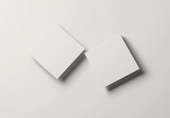 Poster - Two Blank Square Boxes for Product Mockup and Branding Design : Generative AI