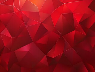 Aufkleber - Deep crimson geometric background filled with sharp angular forms creating an intense visual impact : Generative AI