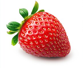 Poster - Fresh and Juicy Red Strawberry Glowing with Natural Charm and Sweetness : Generative AI