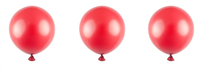 Poster - Single Red Balloons for Minimalist and Creative Designs with Simple and Elegant Styles : Generative AI