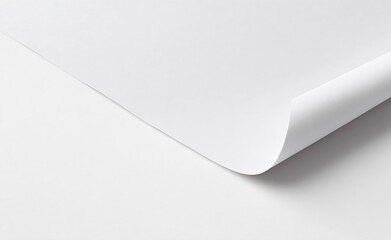 Fototapete - Smooth Clean White Paper for Design Mockup on Light Background : Generative AI