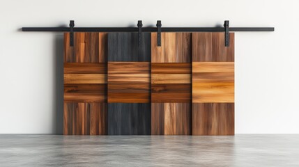 Poster - Wall with wooden paneling creating a warm and inviting atmosphere in interior spaces with rustic appeal