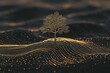 © Kanisorn - Single, graceful tree emerging from a pile of coins, illustrating concepts of social innovation and eco-friendly finance.