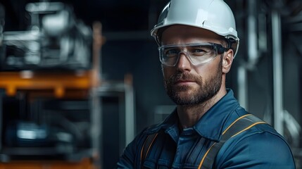 Poster - futuristic construction site with holographic engineering oversight a photograph of a construction e