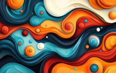 Poster - Vibrant colorful abstract background featuring swirls and blends of vivid hues for inspiration