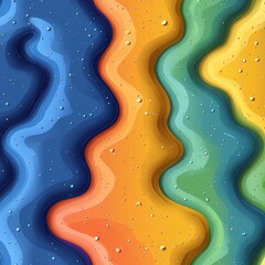 Poster - Colorful pattern design featuring a blend of shapes and hues creating a playful and artistic vibe