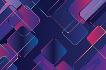 Leinwandbilder - Modern abstract design background. Geometric shapes. Abstract gradient color background. Vector illustration.