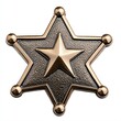 © FocusBloom - A traditional sheriff star badge with distinctive design elements representing law enforcement and community safety