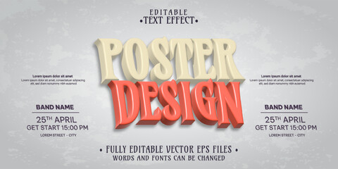 Poster - 3d inflate poster design text effect