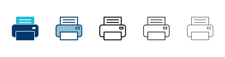 Wall Mural - printer icon vector isolated on white background. print icon. fax vector icon.