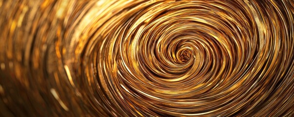 Poster - Spiraling golden light effects abstract art digital creation vibrant colors close-up visual concept