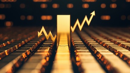 Poster - market growth analysis financial sector infographic digital environment aerial view investment trend