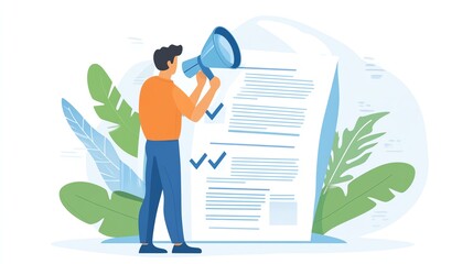 Aufkleber - Professional inspecting a document with a checkmark, representing quality control, auditing, and compliance in the document review and business workflow management