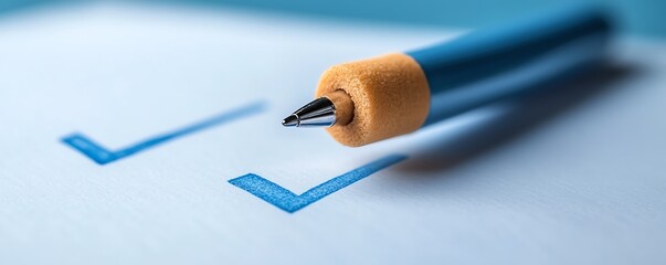 Aufkleber - Closeup of document with checkmark, representing quality control, auditing, and compliance in document review and process management for businesses