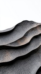 Poster - Abstract Grayscale Wave Texture Dark and Light Shades with Subtle Sparkle
