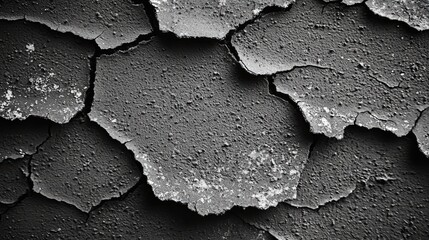 Poster - Weathered and cracked wall surface demonstrating signs of age and natural deterioration over time
