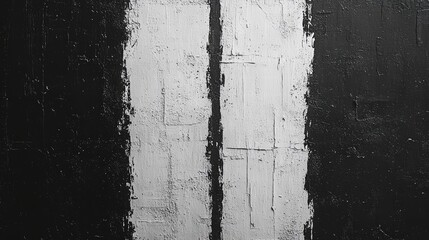 Poster - Striking black and white wall with unique patterns and textures creating a bold visual statement