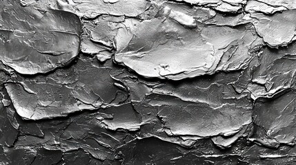 Poster - Bold black and white wall featuring unique textures and patterns creating an eye-catching visual