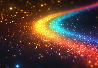 Poster - a shining neon arrow aimed upwards signifies progress and growth