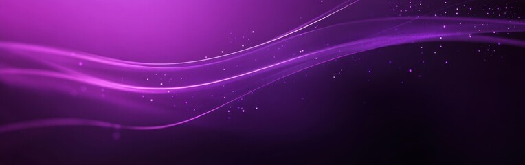 Poster - Abstract purple waves background with soft light and gentle sparkle for creative projects, wallpapers, and artistic displays.