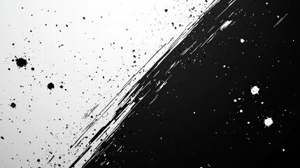 Poster - Striking black and white background featuring intricate patterns and textures for creative use