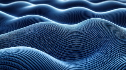 Poster - Majestic waves in vivid blue color crashing against the shoreline captured in a serene moment