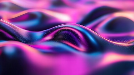 Fototapete - Captivating abstract wave in shades of purple and blue creating an enchanting visual experience