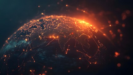 Poster - Global Network, Earth's Digital Connections