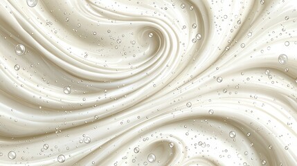 Poster - Mesmerizing swirl of white liquid creating an ethereal background of fluid motion and texture