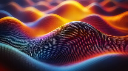 Poster - Dynamic and colorful wave pattern creating a mesmerizing visual experience with vibrant hues